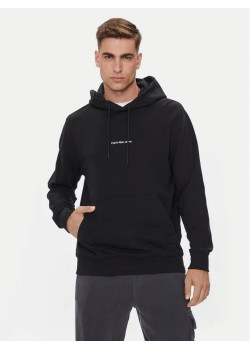 Štýlová čierna mikina s kapucňou pre pánov Calvin Klein Jeans