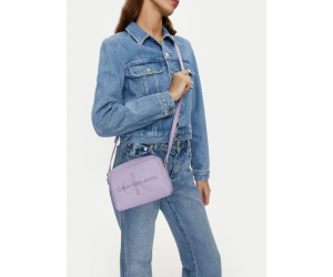 Fialová crossbody kabelka Calvin Klein Jeans