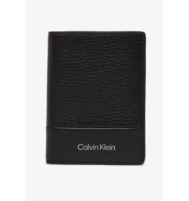 Čierna kožená peňaženka Calvin Klein Čierna kožená peňaženka Calvin Klein