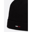 Dámska čiapka Tommy Hilfiger v čiernej farbe Dámska čiapka Tommy Hilfiger v čiernej farbe