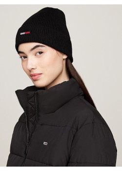 Dámska čiapka Tommy Hilfiger v čiernej farbe