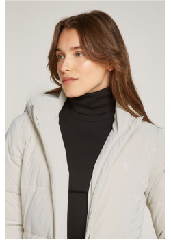 Dámska béžová predĺžená zimná bunda Calvin Klein