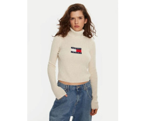 Dámsky krátky béžový pulóver Tommy Jeans 