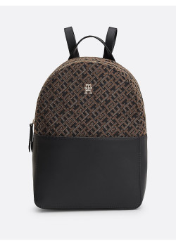 Dámsky čierny batoh s monogramom Tommy Hilfiger