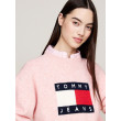 Dámsky sveter Tommy Jeans v ružovej farbe Dámsky sveter Tommy Jeans v ružovej farbe