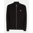 Tommy Jeans pánsky sveter na zips čierny