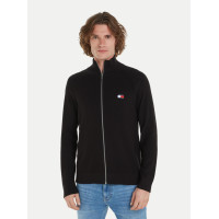 Tommy Jeans pánsky sveter na zips čierny