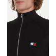 Tommy Jeans pánsky sveter na zips čierny