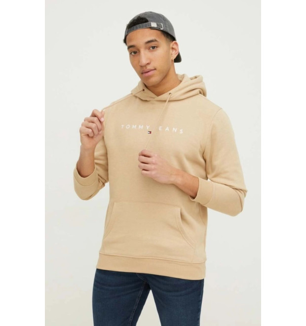 Tommy Jeans pánska bavlnená mikina v béžovej farbe Tommy Jeans pánska bavlnená mikina v béžovej farbe