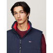 Tommy Hilfiger pánska páperová vesta s kapucňou modrá