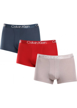 Pánske boxerky s kratšou nôžkou 3Pack Calvin Klein viacfarebné