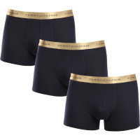 Tommy Hilfiger sada pánskych boxeriek 3pack v čiernej farbe so zlatou gumou Tommy Hilfiger sada pánskych boxeriek 3pack v čiernej farbe so zlatou gumou