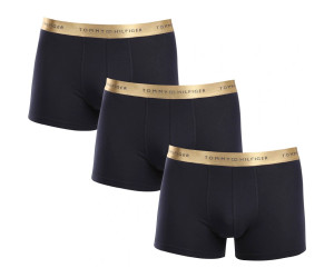 Tommy Hilfiger sada pánskych boxeriek 3pack v čiernej farbe so zlatou gumou