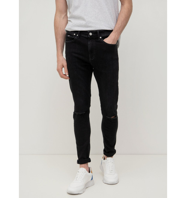 Pánske čierne Slim Fit džínsy Tommy Jeans Pánske čierne Slim Fit džínsy Tommy Jeans