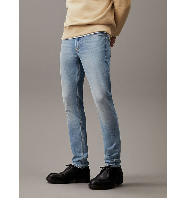 Calvin Klein pánske rifle Slim Taper svetlomodré