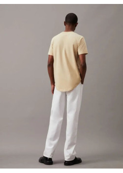 Pánske tmavo-béžové tričko Calvin Klein Jeans 