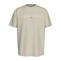 Tričko Tommy Jeans v béžovej farbe Tričko Tommy Jeans v béžovej farbe