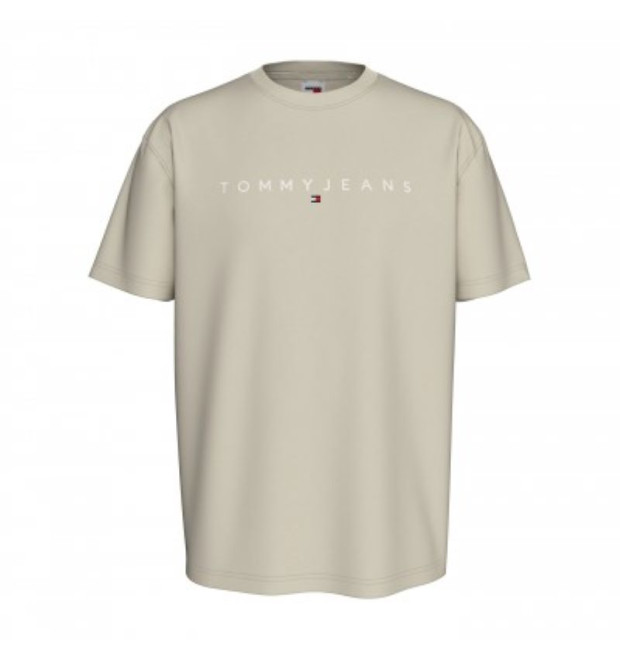 Tričko Tommy Jeans v béžovej farbe Tričko Tommy Jeans v béžovej farbe