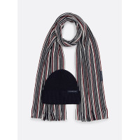 Pánsky set čiapka a šál Tommy Hilfiger v modrej farbe Pánsky set čiapka a šál Tommy Hilfiger v modrej farbe