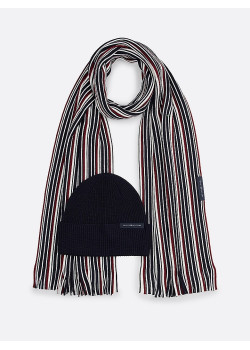 Pánsky set čiapka a šál Tommy Hilfiger v modrej farbe