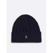 Tommy Hilfiger dámska pletená čiapka tmavomodrá
