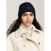 Tommy Hilfiger dámska pletená čiapka tmavomodrá