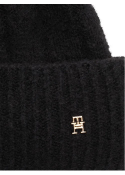 Dámska čiapka Tommy Hilfiger v čiernom prevedeni
