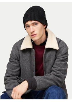 Tommy Hilfiger pánska zimná čiapka tmavá sivá