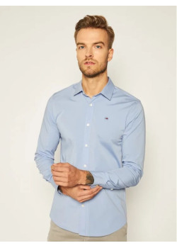 Košeľa Tommy Jeans bledomodrá