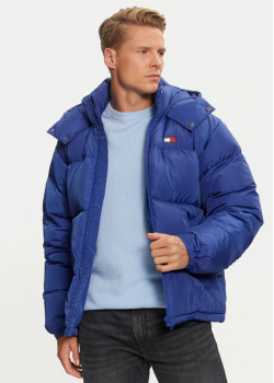 Tommy Jeans pánska zimná bunda modrá