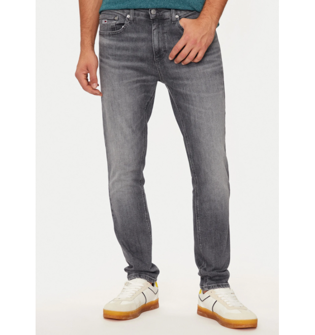 Pánske rifle Tommy Jeans sivé Pánske rifle Tommy Jeans sivé