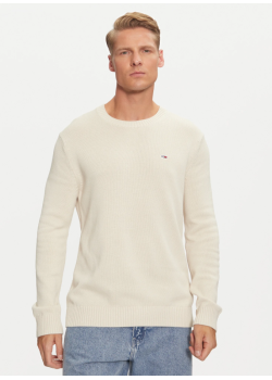 Pánsky pulóver Tommy Jeans v béžovej farbe