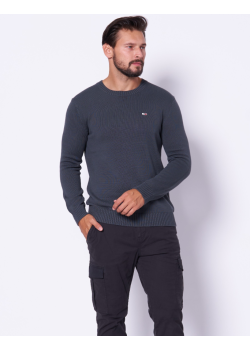 Pánsky pulóver Tommy Jeans tmavosivý
