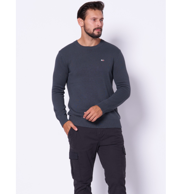 Pánsky pulóver Tommy Jeans tmavosivý Pánsky pulóver Tommy Jeans tmavosivý