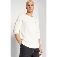 Pánsky pulóver Tommy Jeans v bielej farbe Pánsky pulóver Tommy Jeans v bielej farbe