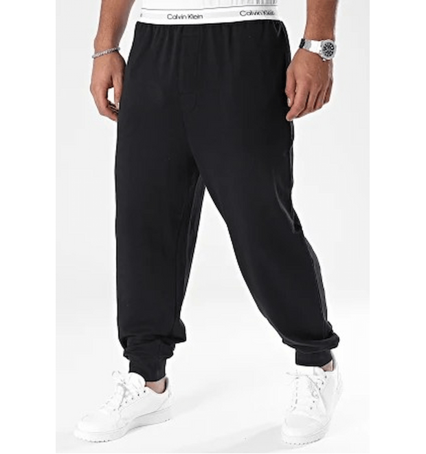Calvin Klein pánske tepláky guma v páse s logom čierne Calvin Klein pánske tepláky guma v páse s logom čierne