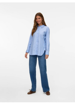 Vero Moda ELINA dlhá košeľa modrá