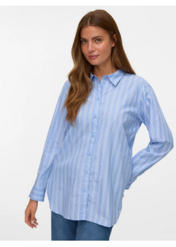 Vero Moda ELINA dlhá košeľa modrá