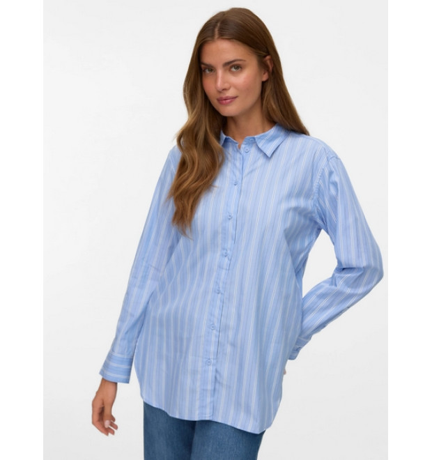 Vero Moda ELINA dlhá košeľa modrá