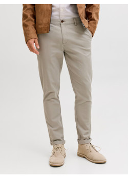 JACK & JONES pánske nohavice slim fit Chino Dobby béžové