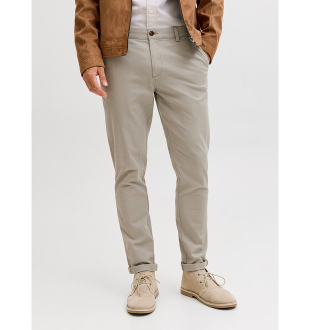 JACK & JONES pánske nohavice slim fit Chino Dobby béžové JACK & JONES pánske nohavice slim fit Chino Dobby béžové