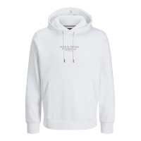 JACK & JONES pánska mikina s kapucňou Premium biela
