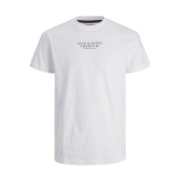 JACK & JONES pánske logo tričko Premium biele JACK & JONES pánske logo tričko Premium biele