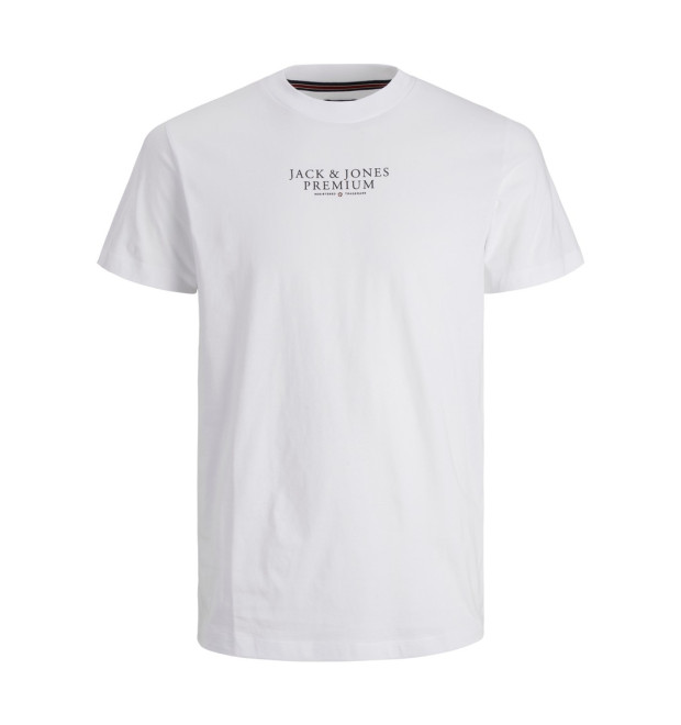 JACK & JONES pánske logo tričko Premium biele JACK & JONES pánske logo tričko Premium biele