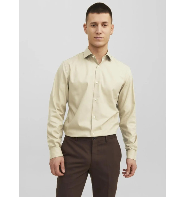 JACK & JONES pánska košeľa Slim Fit béžová JACK & JONES pánska košeľa Slim Fit béžová