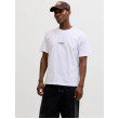 JACK & JONES pánske tričko voľné biele s potlačou JACK & JONES pánske tričko voľné biele s potlačou