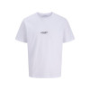 JACK & JONES pánske tričko voľné biele s potlačou JACK & JONES pánske tričko voľné biele s potlačou