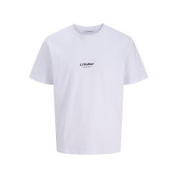 JACK & JONES pánske tričko voľné biele s potlačou JACK & JONES pánske tričko voľné biele s potlačou