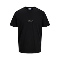 JACK & JONES pánske tričko voľné čierne s potlačou JACK & JONES pánske tričko voľné čierne s potlačou
