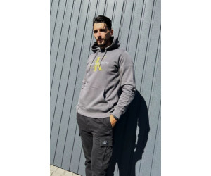 Mikina s kapucňou Calvin Klein sivá